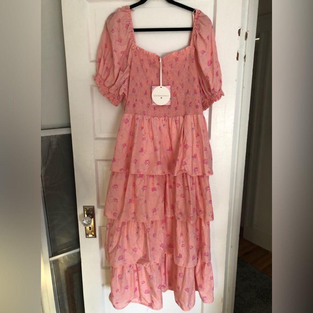 NWT Love Shack Fancy for Target pink floral dress size 2x